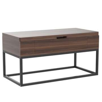 HAIOOU Coffee Table, Coffee Table with Storage Drawer for Living Room, Modern Mid-Century Cocktail Table with Stable Pine Leg for Home Office