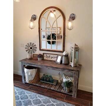 CLAXY Ecopower Light Wire Cage Wall Sconce 2 Pack Industrial Oil Rubbed Bronze Bulb Wall Light