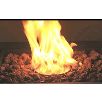 LEGACY HEATING 28-Inch Propane Fire Pit Table, Gas Square Outdoor Fire Table Dinning with Lid, Lava Stone, 50000BTU, ETL Certification, for Outside Garden Backyard Deck Patio