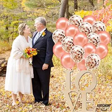 Rose Gold Confetti Balloons | Perfect Party Décor Set