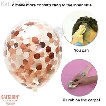 Rose Gold Confetti Balloons | Perfect Party Décor Set
