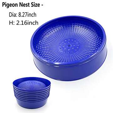 Ecjiuyi 8PCS Racing Pigeon Nest Bowl - Durable & Anti-Rollover