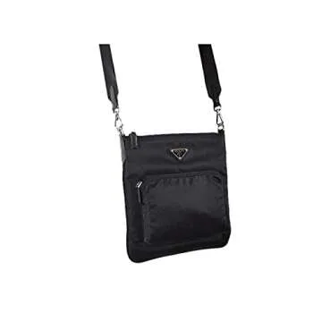 Prada Unisex Medium Black Messenger Crossbody Handbag