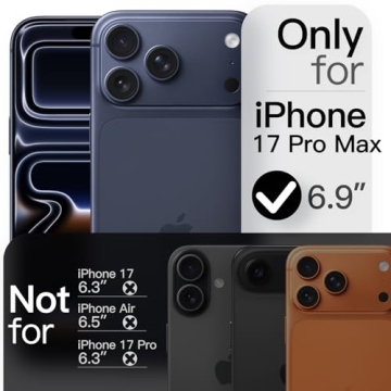 JETech Magnetic Slim Case for iPhone 17 Pro Max, Ultra-Thin & Lightweight Minimalist Cover with Full...