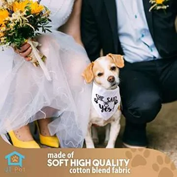 JT Pet My Humans are Getting Married & She Said Yes Dog Wedding Bandana Dog Bandana - Dog Wedding Attire Puppy, Dog Handkerchiefs - Wedding Dog Bandana - Dog Engagement Announcement - Save The Date