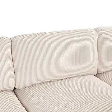 FANYE Oversized Corduroy Modular Sectional Couch for Six