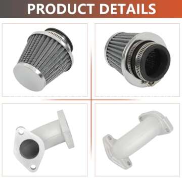 VM22 26mm Carburetor Carb Replacement for 125cc 140cc Pit Dirt Bike Lifan YX XR50 CRF70 KLX BBR Apollo Thumpstar Braaap Atomic DHZ SSR with Air Filter Intake