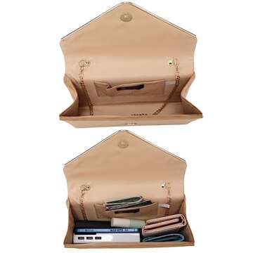 Dasein Velvet Evening Clutch for Women - Chic Formal Handbag