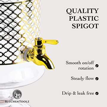 Sleek 1 Gallon Glass Beverage Dispenser for Parties