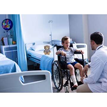 Ganz 9 Get Well Teddy Bear with Gray Hoodie Stuffed Animal for Comfort and Love