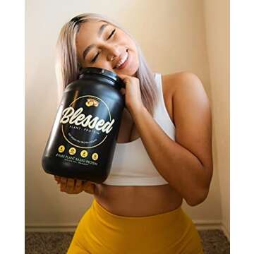 BLESSED Vegan Protein Powder - Plant Based Protein Powder Meal Replacement Protein Shake, 23g of Pea Protein Powder, Dairy Free, Gluten Free, Soy Free, No Sugar Added, 15 Servings (Banana Bread)