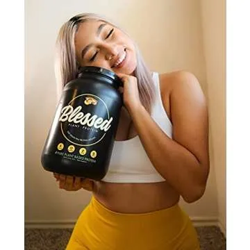 BLESSED Vegan Protein Powder - Plant Based Protein Powder Meal Replacement Protein Shake, 23g of Pea Protein Powder, Dairy Free, Gluten Free, Soy Free, No Sugar Added, 15 Servings (Banana Bread)