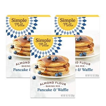 Simple Mills Almond Flour Pancake & Waffle Mix, Original - Gluten Free, Plant Based, Paleo Friendly,...