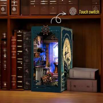DIY Book Nook Kit - Riddle on The Seabed - Wreckage of A Sunken Pirate Ship - 3D Puzzle, Assembly Bo...