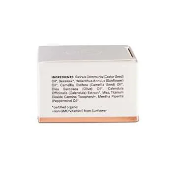 Kari Gran Lip Whip | Moisturizing Lip Balm with Organic Oils | Clear Glossy Sheen + Peppermint | Rich Buttery Texture, Hydrates & Protects | Non-GMO, Organic Ingredients, Made in USA (Suji Red)