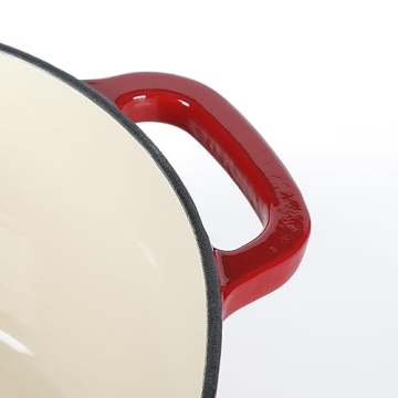 Martha Stewart Heart Shaped Cast Iron Dutch Oven Red