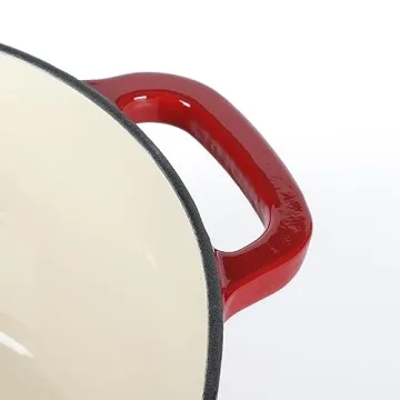 Martha Stewart Heart Shaped Cast Iron Dutch Oven Red