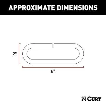 CURT 49950 Safety Chain Loop - Weld-On, 10,000 lbs