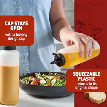 MIGHTY STRONG 16 OZ Squeeze Bottles for Sauces