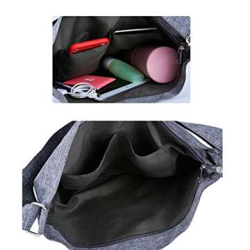 Hobo Bags for Women, Fanspack Hobo Bag Hobo Crossbody Bag Canvas Shoulder Bag Canvas Bag Tote Bag Women's Hobo Handbags Women's Shoulder Handbags Women's Tote Handbags