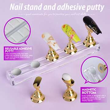 Teenitor Clear Coffin Nail Tips Set - 600pcs Press-On Nails