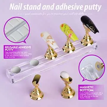 Teenitor Clear Coffin Nail Tips Set - 600pcs Press-On Nails