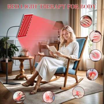 Red Light Therapy for Body, Infrared Light Therapy Panel with Stand, Red Light Therapy Lamp, 660nm Deed Red Light and 850nm Near Infrared LED Red Light Therapy Device at Home for Face and Body