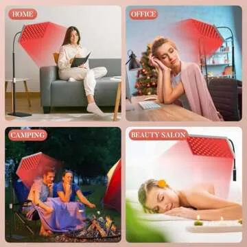 Red Light Therapy for Body, Infrared Light Therapy Panel with Stand, Red Light Therapy Lamp, 660nm Deed Red Light and 850nm Near Infrared LED Red Light Therapy Device at Home for Face and Body