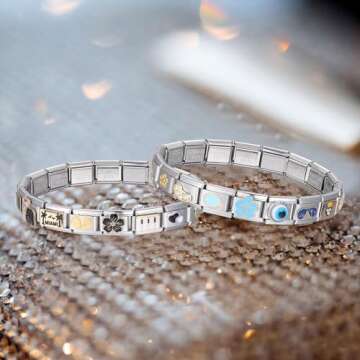 Stunning DIY ITingstere Italian Charms Bracelet Set 20 Pcs