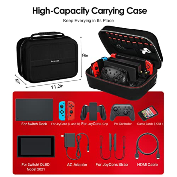 iVoler Nintendo Switch OLED Travel Case Durable Protection
