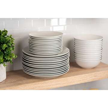 10 Strawberry Street 10.5" Catering Coupe Dinner Plate, Set of 12,White