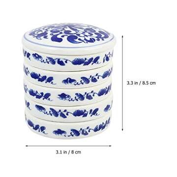 ARTIBETTER Watercolor Pigment Tray Stackable Paint Mixing Trays 5 Layer Paint Chinese Watercolor Painting Pigment Mixing Ink Tray with Cover Lid Chinese Color Mixing Tray