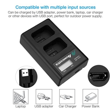 Powerextra NP-FW50 Battery and LCD Charger for Sony Cameras