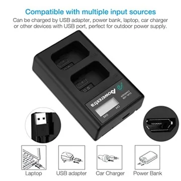 Powerextra NP-FW50 Battery and LCD Charger for Sony Cameras