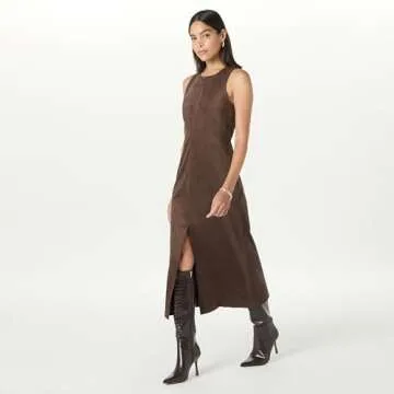 Mina Faux Suede Maxi Dress - Luxurious & Versatile