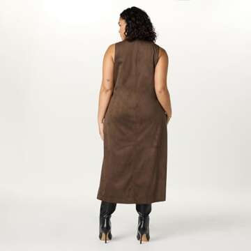 Mina Faux Suede Maxi Dress - Luxurious & Versatile