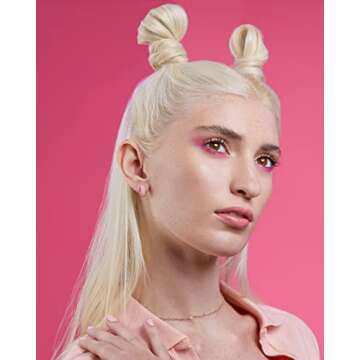 MILLA Neon Colorful Hoop Earrings - Sparkly Red Hoop Earrings, Cute Pink Hoop Earrings, Tiny Purple Earrings for Women, Royal Blue Earrings for Women & More (October - Pink)