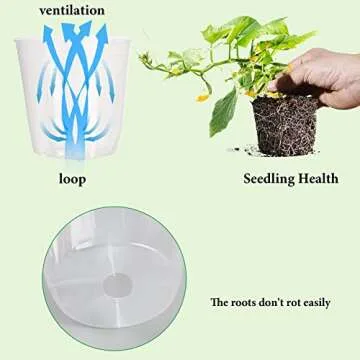 UPINS Clear Nursery Pots 40 Pack for Seedlings & Gardening