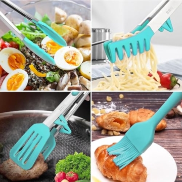 BBN Silicone Tongs Set - Versatile Kitchen Utensils Cooking