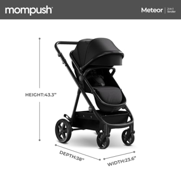 Mompush Meteor 2 Baby Stroller 2-in-1 with Bassinet Mode