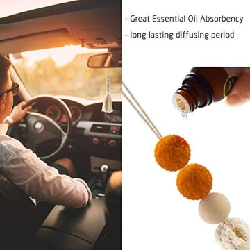 Felt Ball Car Essential Oil Diffusers for Fresh Aroma