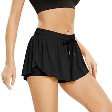 Flowy Athletic Shorts for Women Gym Yoga Workout with Pockets