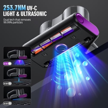 UV Mattress Vacuum Cleaner with HEPA Filter 16Kpa Suction