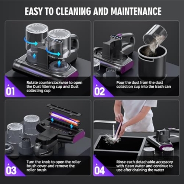 UV Mattress Vacuum Cleaner with HEPA Filter 16Kpa Suction