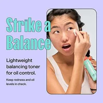 Bubble Skincare Break Even Balancing Face Toner - Gentle Exfoliating Toner & Pore Minimizer for Normal to Oily Skin Types - Skin Care Formulated with Green Tea Extract and Niacinamide (100ml)