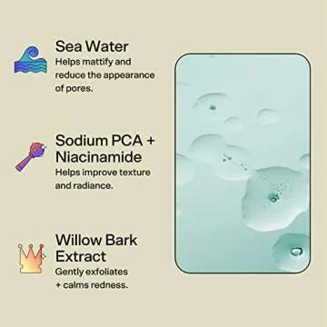 Bubble Skincare Break Even Balancing Face Toner - Gentle Exfoliating Toner & Pore Minimizer for Normal to Oily Skin Types - Skin Care Formulated with Green Tea Extract and Niacinamide (100ml)