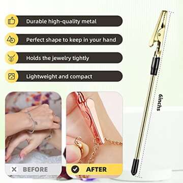 Zonon Bracelet Tool Jewelry Helper - 3 Elegant Fasteners for Effortless Accessorizing