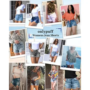 onlypuff Blue Jean Shorts for Women High Waisted Distressed