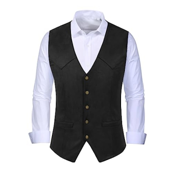 Timeless JYDress Men's Suede Leather Vest for Stylish Elegance
