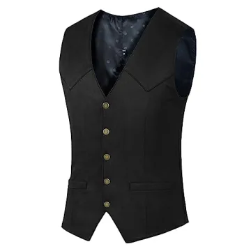 Timeless JYDress Men's Suede Leather Vest for Stylish Elegance